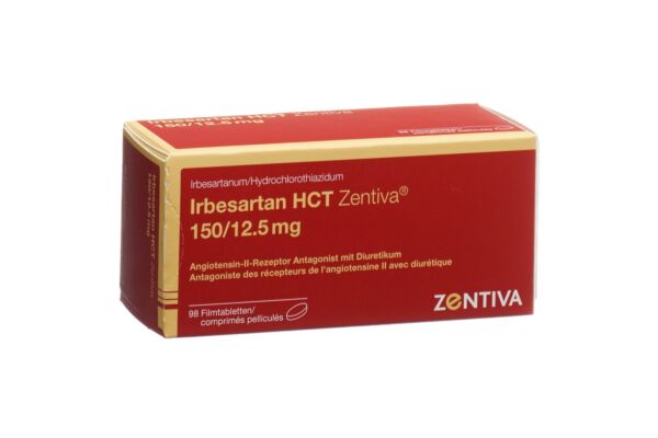 Irbesartan HCT Zentiva Filmtabl 150/12.5mg 98 Stk