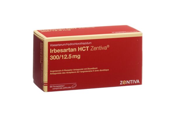 Irbesartan HCT Zentiva Filmtabl 300/12.5mg 98 Stk