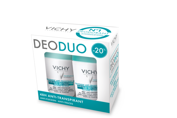 Vichy Deo Anti-Flecken Duo -20% 2 Roll-on 50 ml