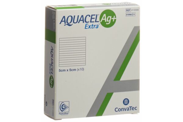 AQUACEL Ag+ Extra Kompresse 5x5cm 10 Stk
