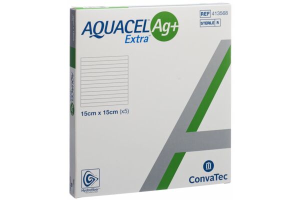 AQUACEL Ag+ Extra Kompresse 15x15cm 5 Stk
