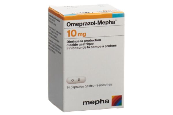 Omeprazol-Mepha Kaps 10 mg Ds 14 Stk