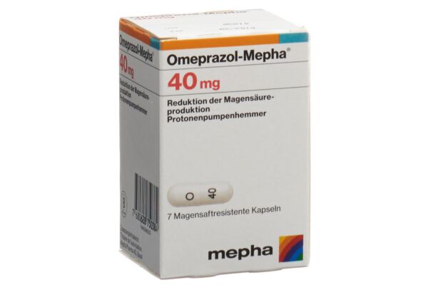 Omeprazol-Mepha caps 40 mg bte 7 pce