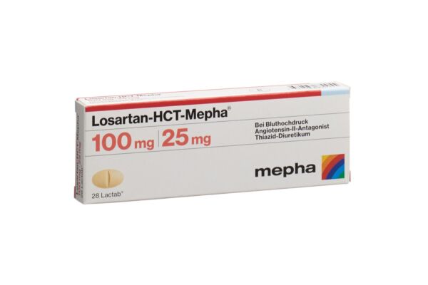 Losartan-HCT-Mepha Lactab 100/25mg 28 Stk