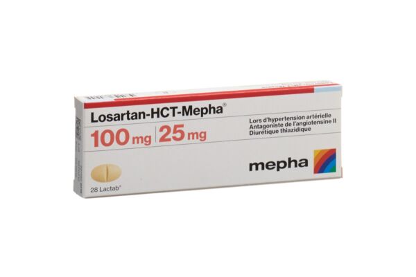 Losartan-HCT-Mepha Lactab 100/25mg 28 Stk