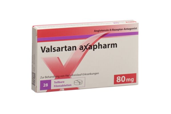 Valsartan axapharm cpr pell 80 mg 28 pce