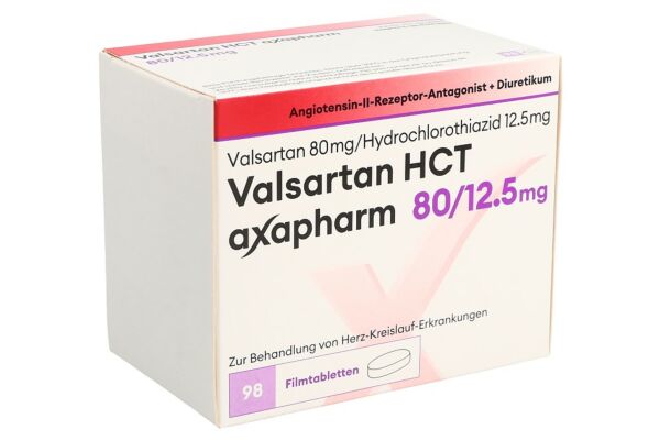 Valsartan HCT axapharm Filmtabl 80/12.5 mg 98 Stk