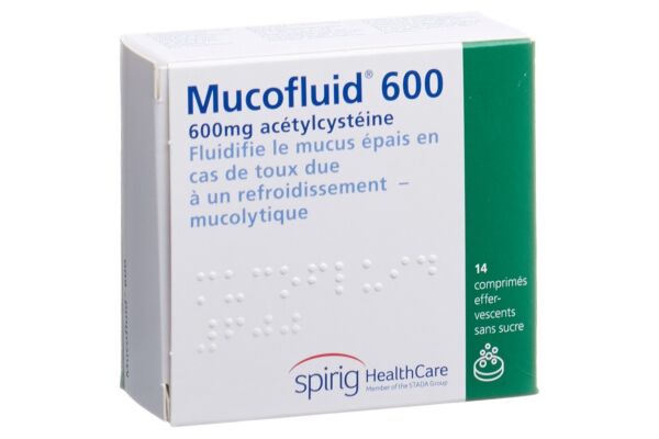 Mucofluid cpr eff 600 mg bte 14 pce