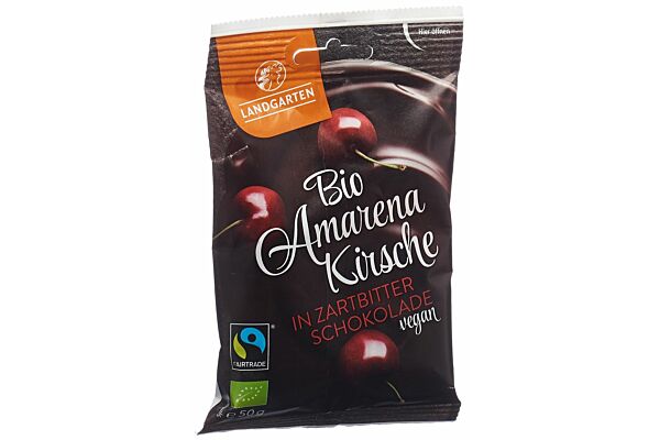 Landgarten Amarenakirsche in Zartbitterschokolade Bio Fairtrade 50 g