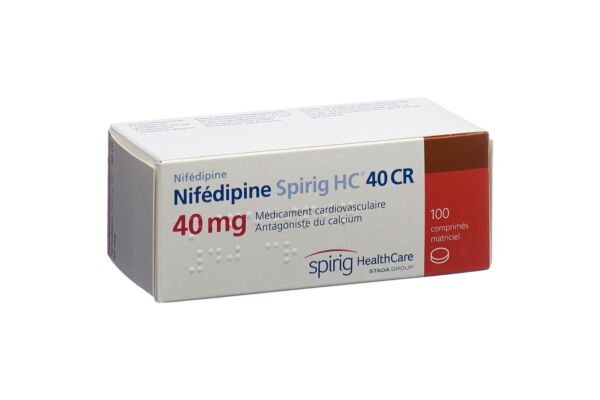 Nifédipine Spirig HC CR cpr ret 40 100 pce