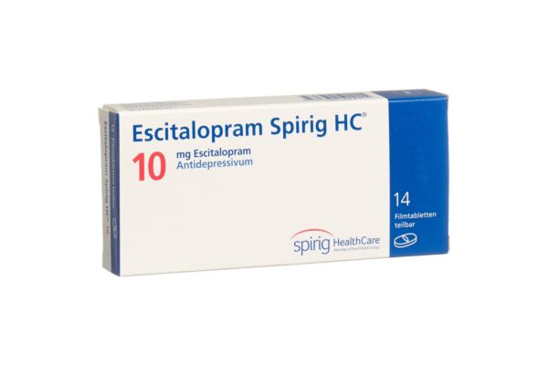 Escitalopram Spirig HC cpr pell 10 mg 14 pce