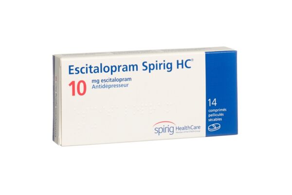 Escitalopram Spirig HC cpr pell 10 mg 14 pce