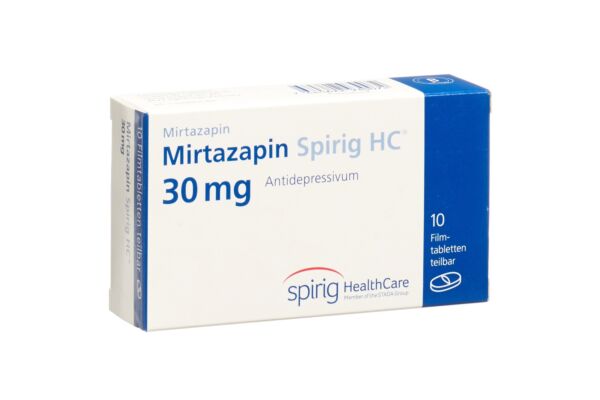 Mirtazapin Spirig HC Filmtabl 30 mg 10 Stk