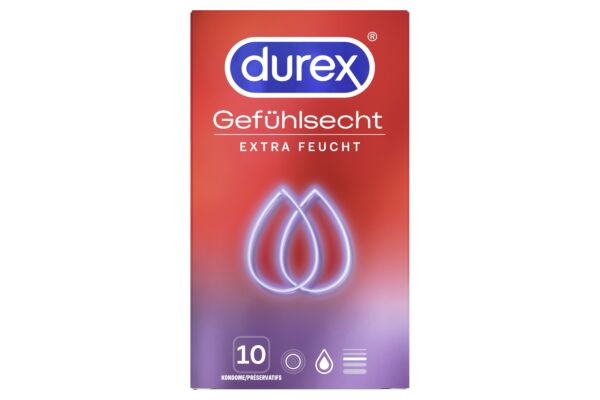 Durex préservatif sensoriel extra lubrifié 10 pce