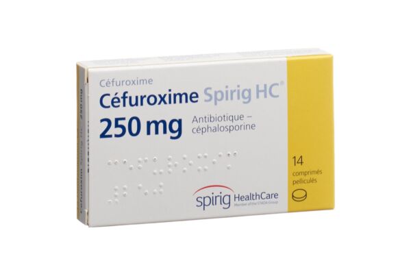 Céfuroxime Spirig HC cpr pell 250 mg 14 pce
