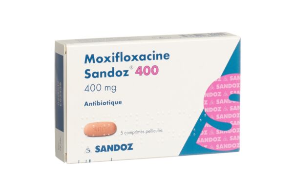 Moxifloxacine Sandoz cpr pell 400 mg 5 pce