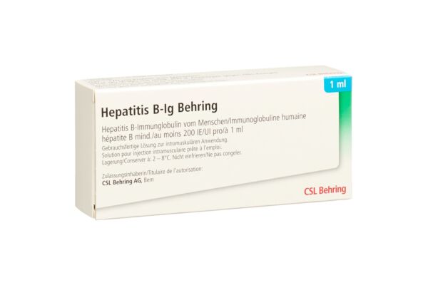 Hepatitis-B-Immunglobulin Behring 200 UI ser pré