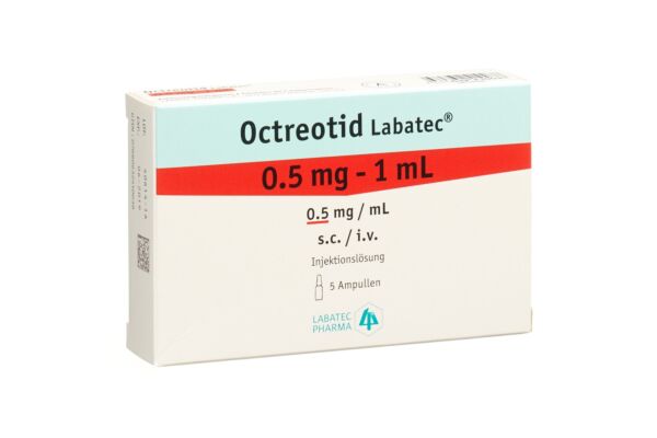Octreotid Labatec sol inj 0.5 mg/ml 5 amp 1 ml