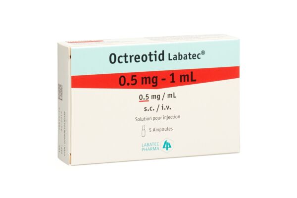 Octreotid Labatec Inj Lös 0.5 mg/ml 5 Amp 1 ml