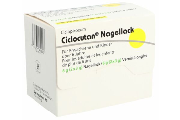 Ciclocutan Nagellack Lös 80 mg/g 2 x 3 g