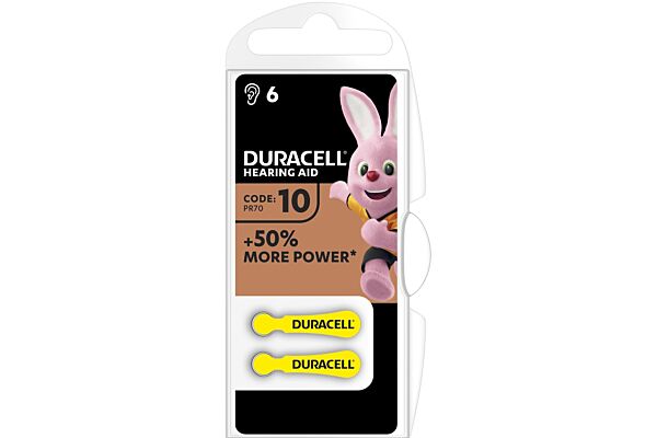 Duracell Batterie EasyTab 10 Zinc Air D6 1.4V 6 Stk