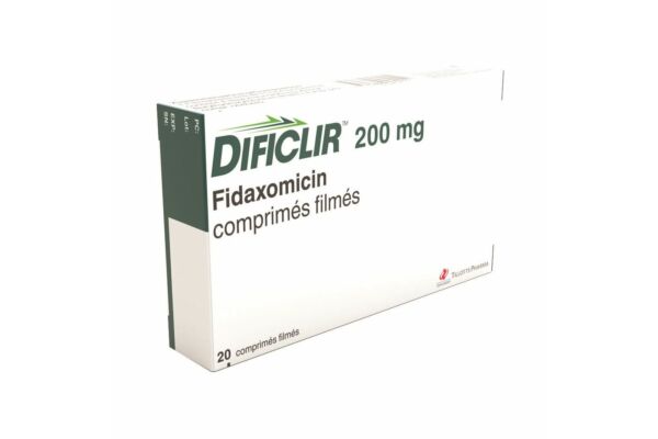 Dificlir cpr pell 200 mg 20 pce