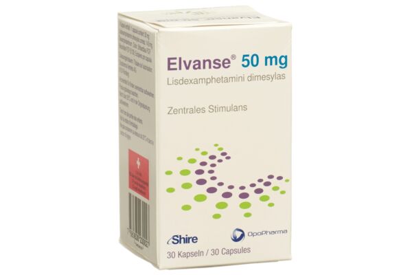 Elvanse caps 50 mg bte 30 pce