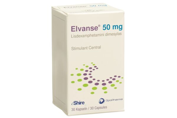 Elvanse caps 50 mg bte 30 pce