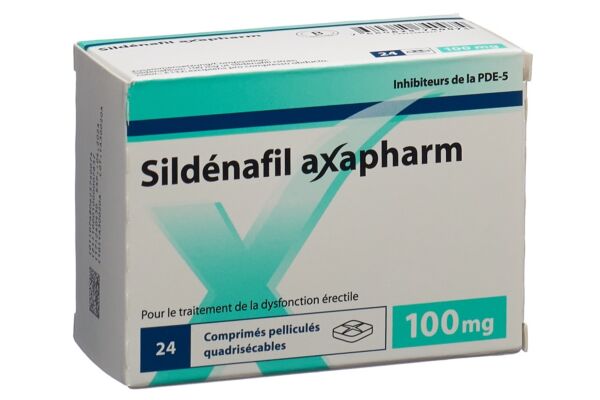 Sildénafil Axapharm cpr pell 100 mg 24 pce