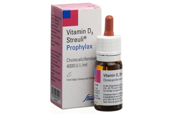 Vitamine D3 Streuli 4000 UI/ml Prophylax solution buvable fl 10 ml