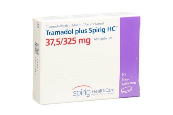 Tramadol plus Spirig HC cpr pell 37.5/325mg 10 pce
