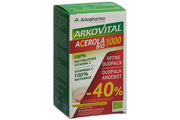 Arkovital Acerola Arkopharma Tabl 1000 mg Bio Duo 2 x 30 Stk