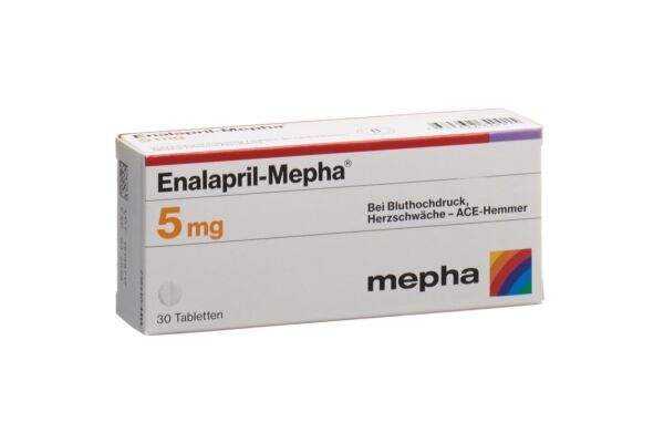 Enalapril-Mepha Tabl 5 mg 30 Stk