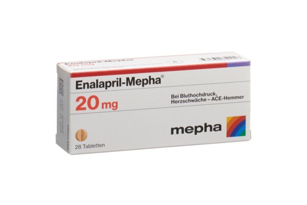 Enalapril-Mepha Tabl 20 mg 28 Stk