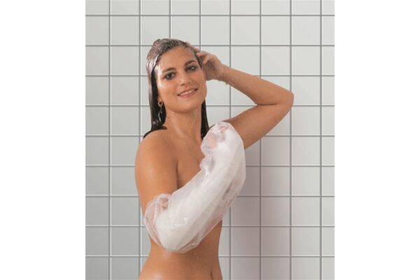 AquaBella Dusche Wasserschutz für Erwachsene kurze Beine/lange Arme 2 Stk
