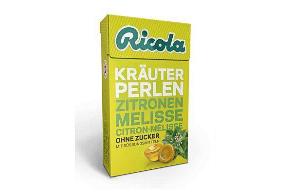 Ricola Kräuter Perlen citron mélisse bonbons sans sucre box 25 g