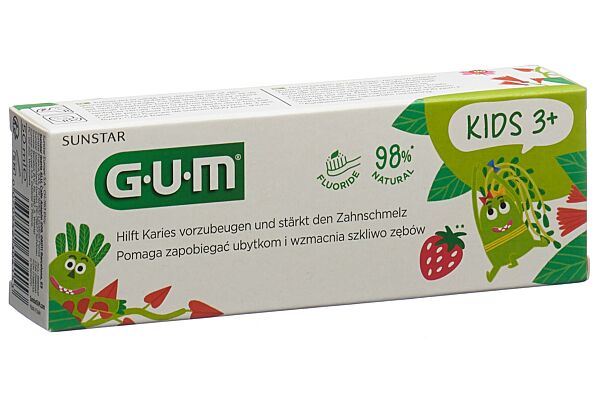 GUM Kids dentifrice 3+ ans fraise 50 ml