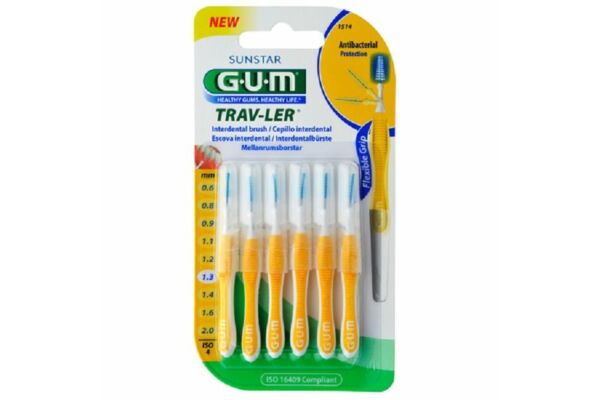 GUM Trav-Ler 1.3mm ISO 4 conic jaune 6 pce