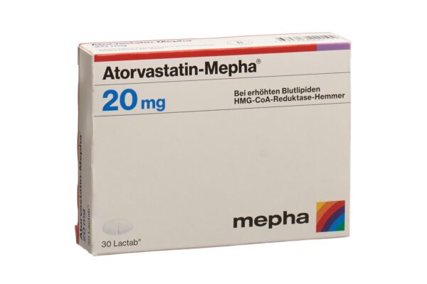 Atorvastatin-Mepha Lactab 20 mg 30 Stk