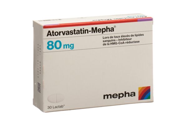 Atorvastatin-Mepha Lactab 80 mg 30 Stk
