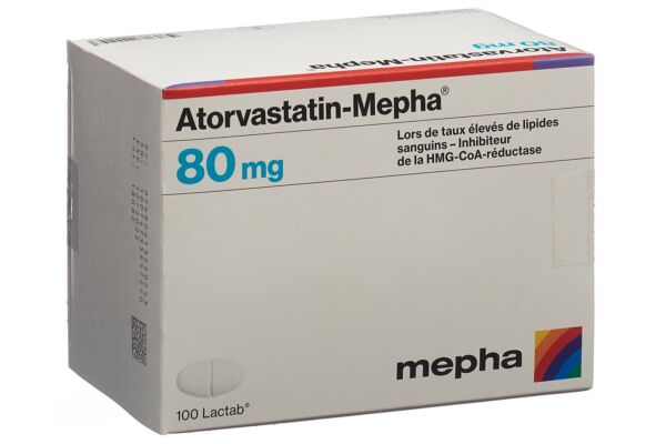 Atorvastatin-Mepha Lactab 80 mg 100 pce