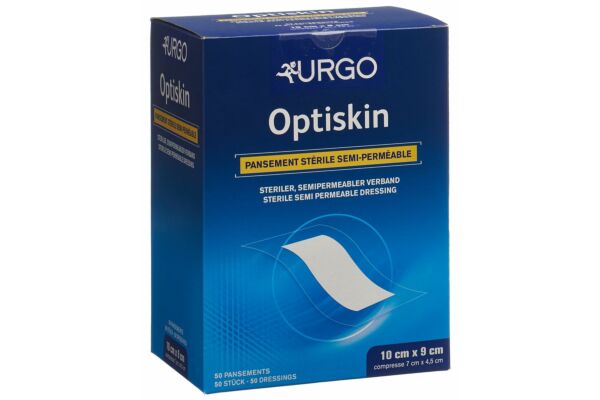 Urgo Optiskin steriler transparenter Filmverband mit Kompresse (70x45mm) 100x90mm 50 Stk