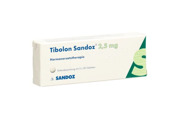 Tibolon Sandoz Tabl 2.5 mg 3 x 28 Stk