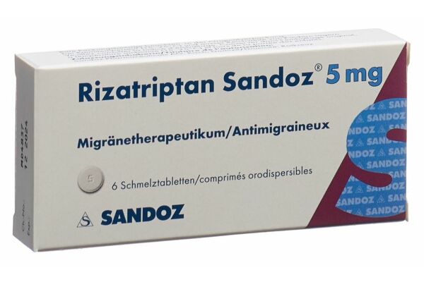 Rizatriptan Sandoz Schmelztabl 5 mg 6 Stk