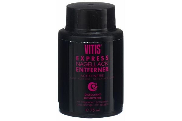 Vitis EXPRESS Nagellackentferner ohne Aceton mit Schwamm 75 ml