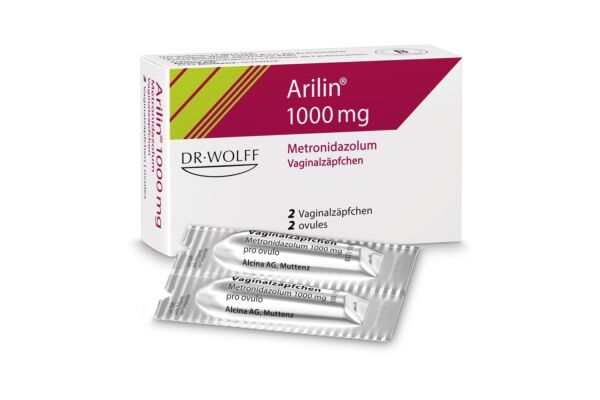Arilin Vag Supp 1000 mg 2 Stk