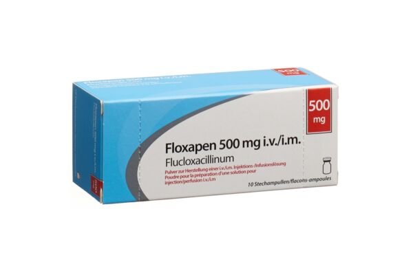 Floxapen subst sèche 500 mg flac 10 pce