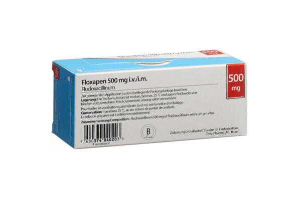 Floxapen Trockensub 500 mg Durchstf 10 Stk