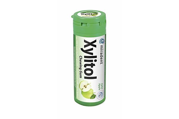 Miradent Xylitol Chewing Gum for Kids pomme 30 pce