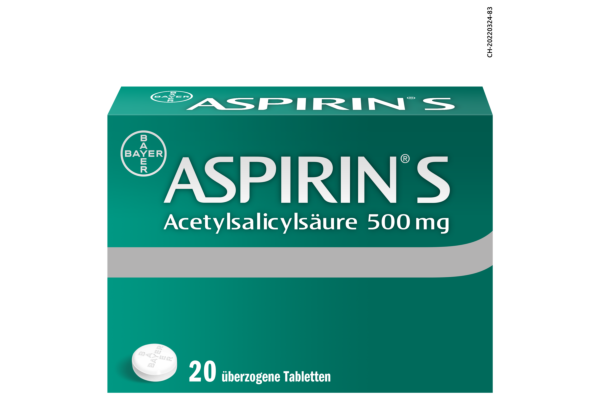 Aspirin S Tabl 500 mg 20 Stk